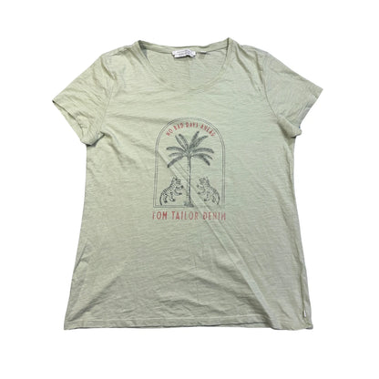 TOM TAILOR DENIM® Sage Green Graphic T-Shirt(M)