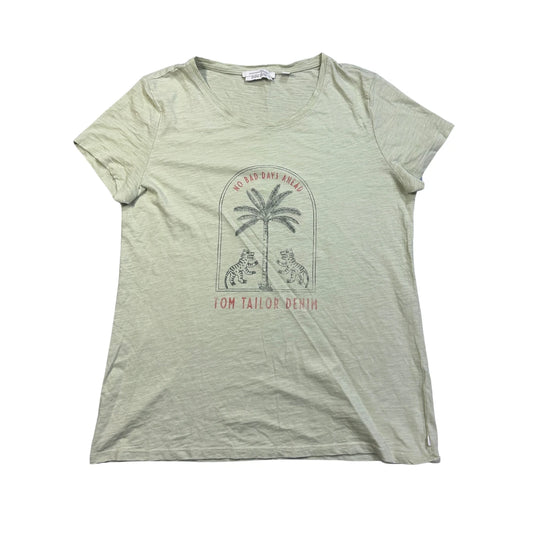 TOM TAILOR DENIM® Sage Green Graphic T-Shirt(M)