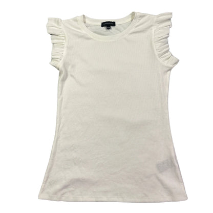 Warehouse One® White Ruffle Sleeve Top(XS)