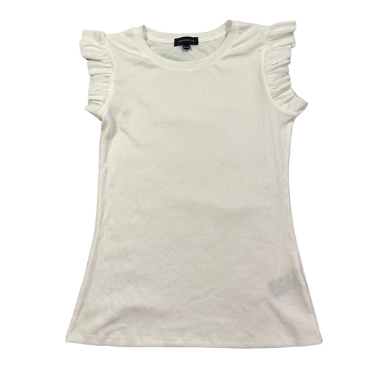 Warehouse One® White Ruffle Sleeve Top(XS)