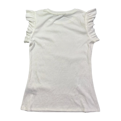 Warehouse One® White Ruffle Sleeve Top(XS)