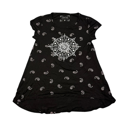 Gina Collection® Black Printed Top