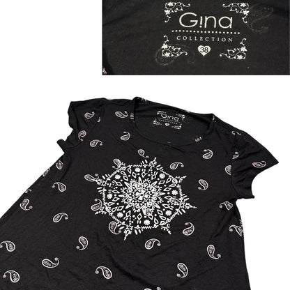 Gina Collection® Black Printed Top