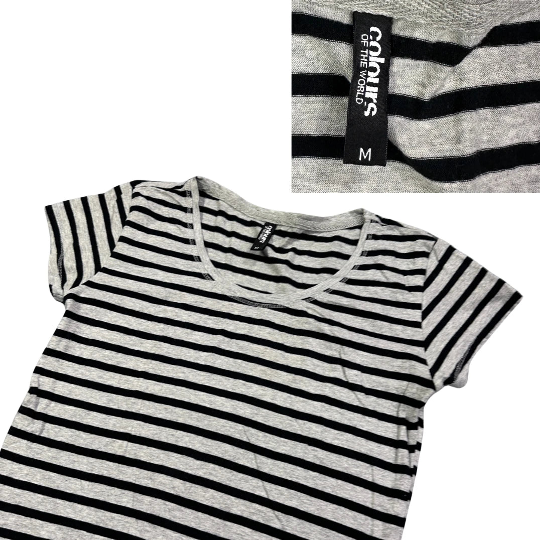 Colours of the World® Grey Striped T-Shirt(M)