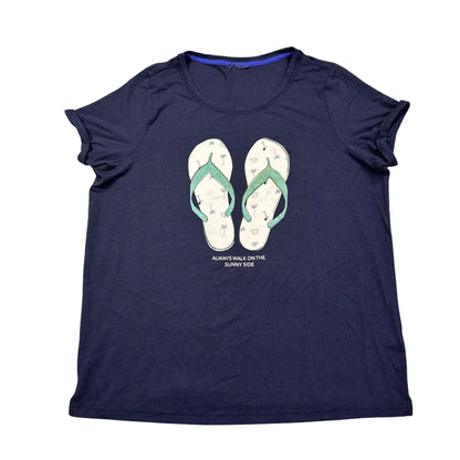 Navy Flip-Flop Graphic T-Shirt