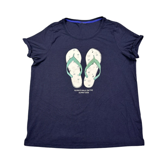 Navy Flip-Flop Graphic T-Shirt