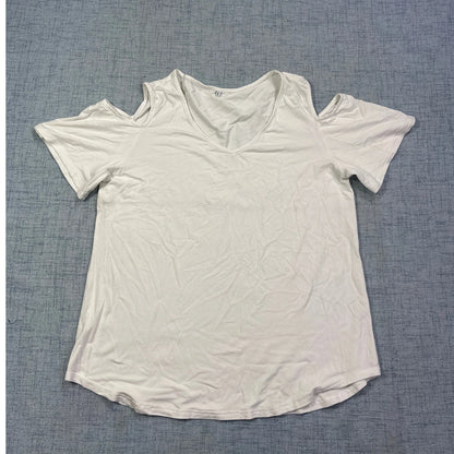 White Cold Shoulder Top(L)