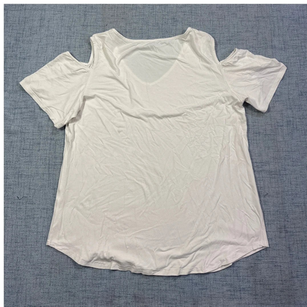White Cold Shoulder Top(L)
