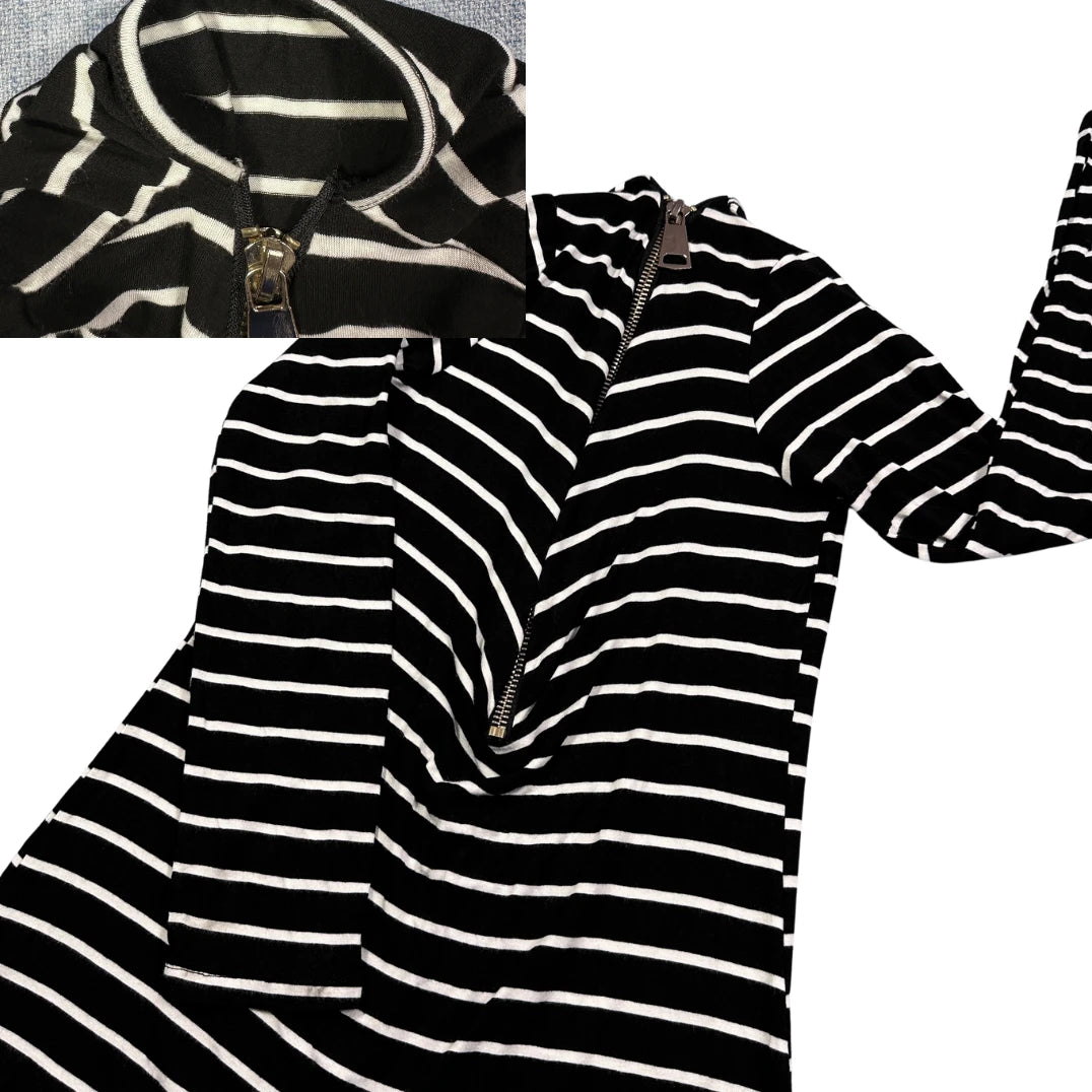Striped Half Zip Top(S)