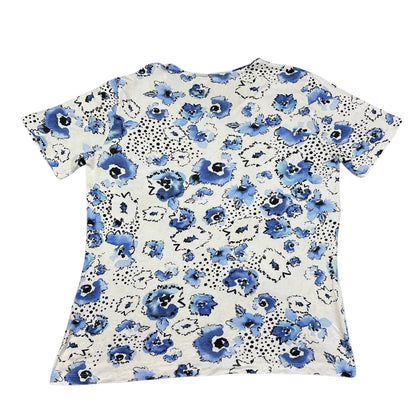 Floral Print Short Sleeve Top-M