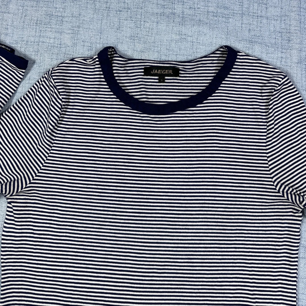 Jaeger® Striped Long Sleeve Top-S