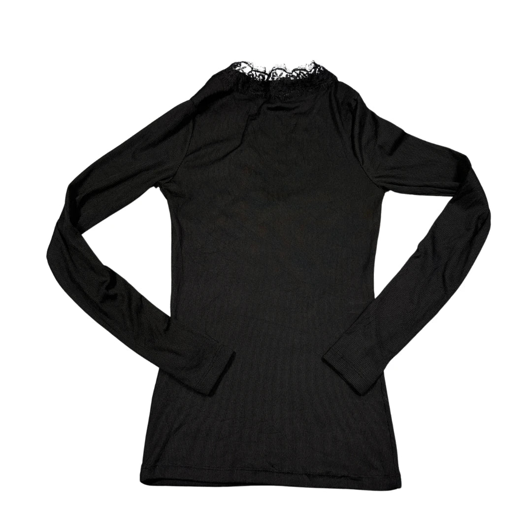 H&M® Lace Trim Ribbed Top-XS