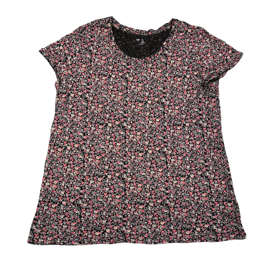 Gap® Black Floral Top Printed-XL