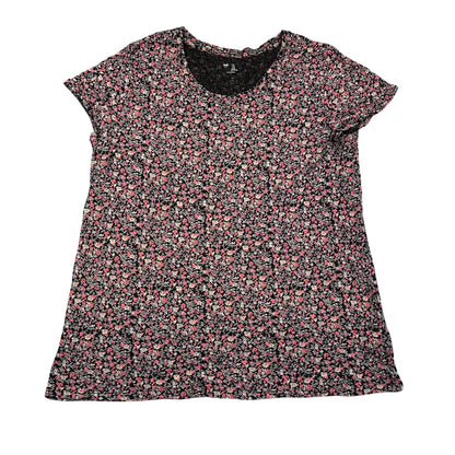 Gap® Black Floral Top Printed-XL