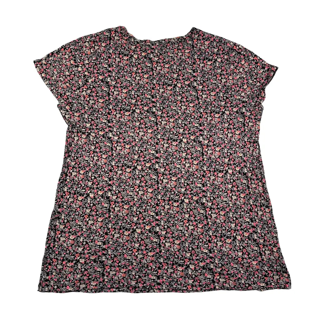Gap® Black Floral Top Printed-XL