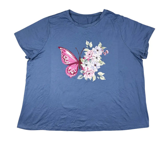 SHEIN Blue Women's T Shirt-4XL Curve