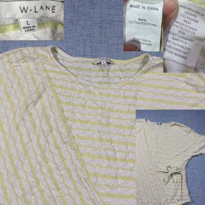 W Lane® Green Striped Top-L