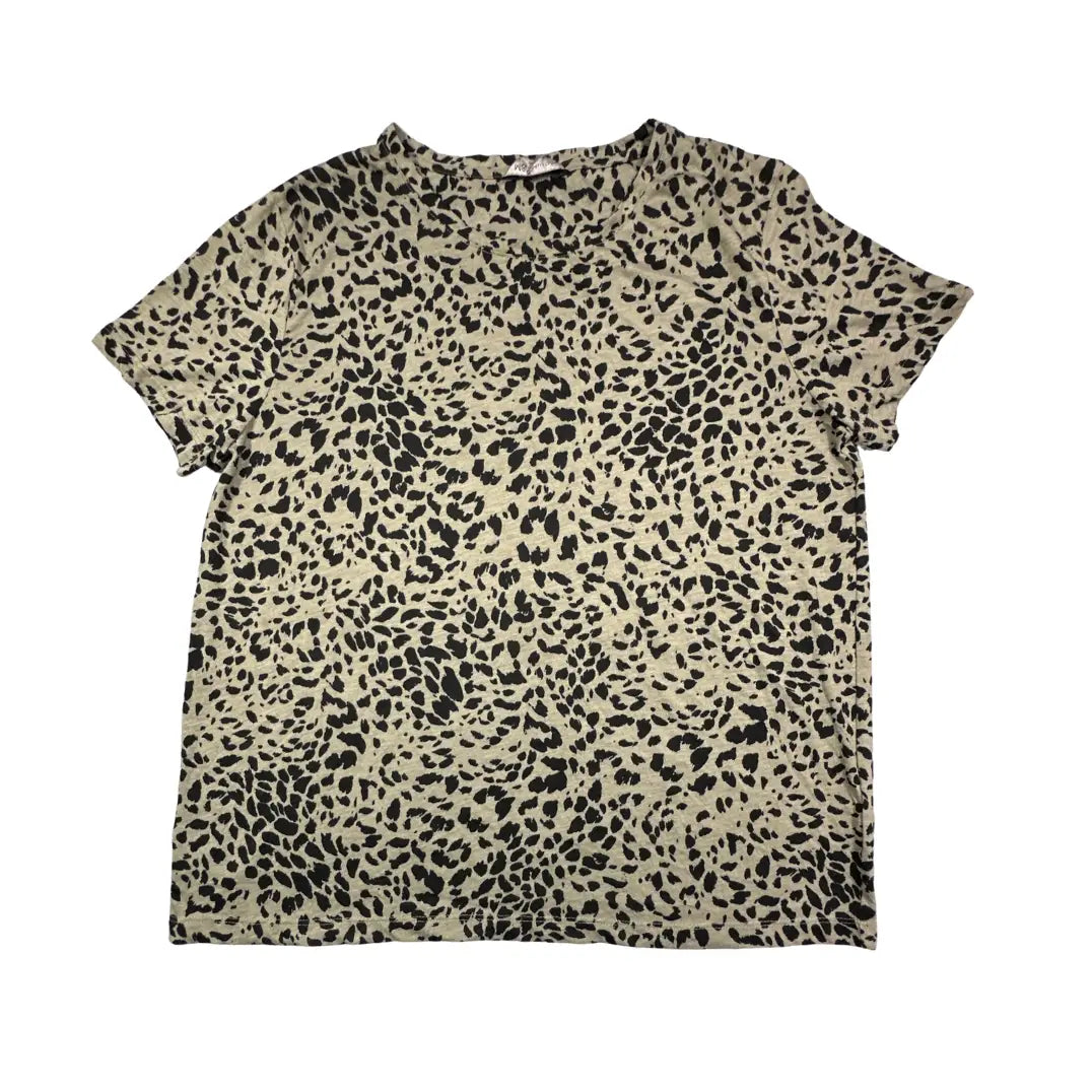 M&S Collection® Khaki Animal Print T Shirt-L