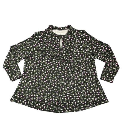 Dunnes® Black Floral Peplum Top-XL