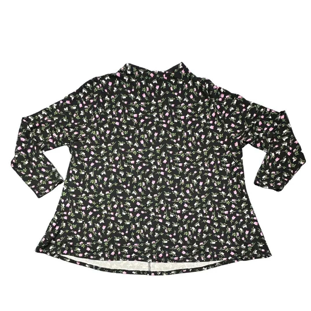 Dunnes® Black Floral Peplum Top-XL