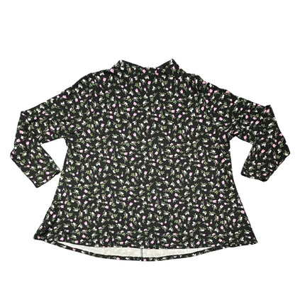 Dunnes® Black Floral Peplum Top-XL