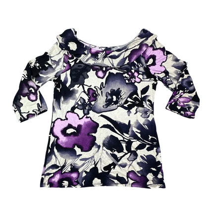 Dunnes® Purple Floral Top-S
