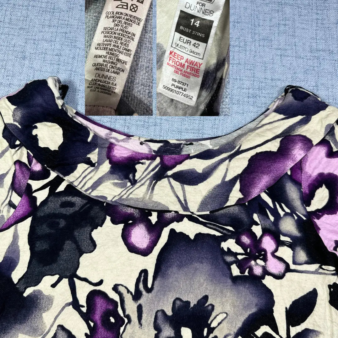Dunnes® Purple Floral Top-S
