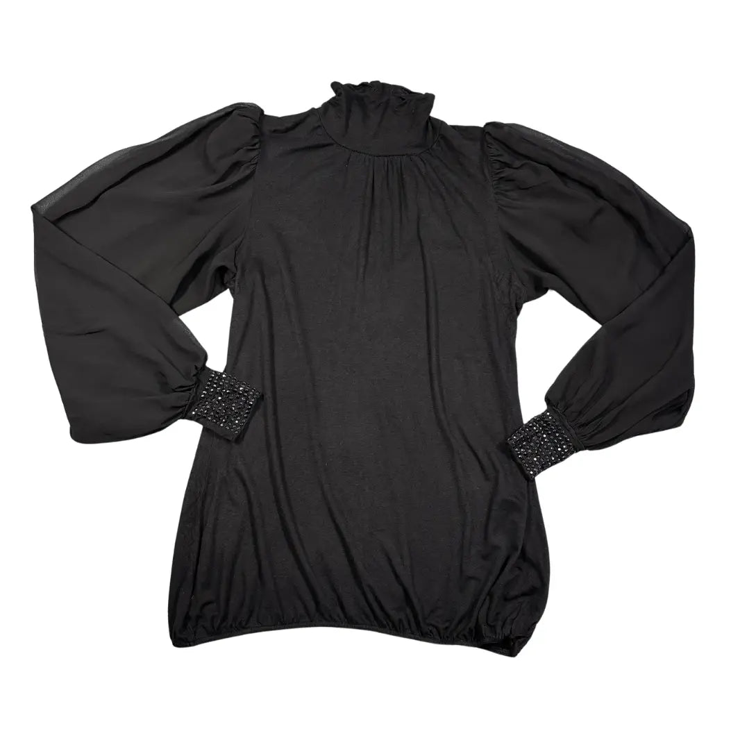 Atmosphere® Black High Neck Top-S