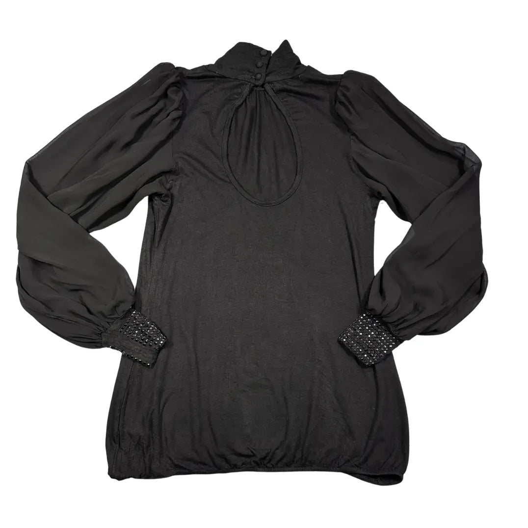 Atmosphere® Black High Neck Top-S