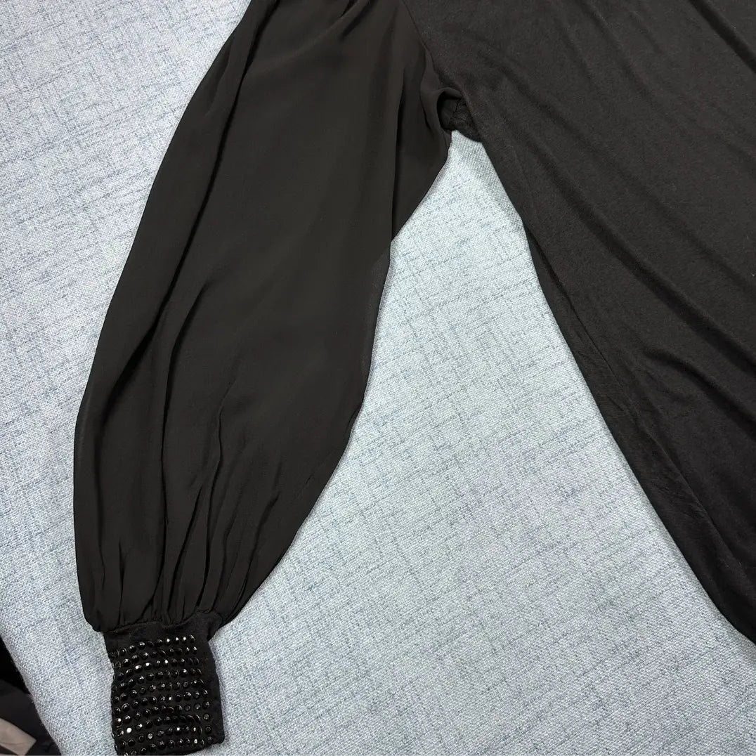 Atmosphere® Black High Neck Top-S