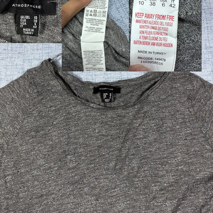 Atmosphere® Grey Longline Top-S