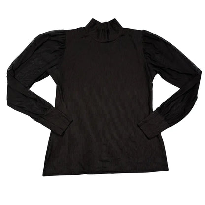Boohoo® Black Pleated Blouse-M