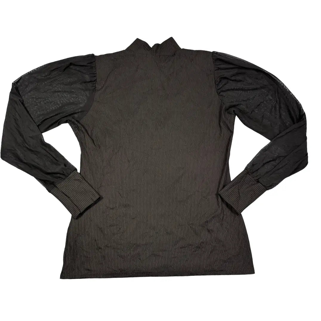 Boohoo® Black Pleated Blouse-M
