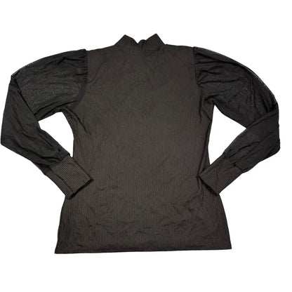 Boohoo® Black Pleated Blouse-M