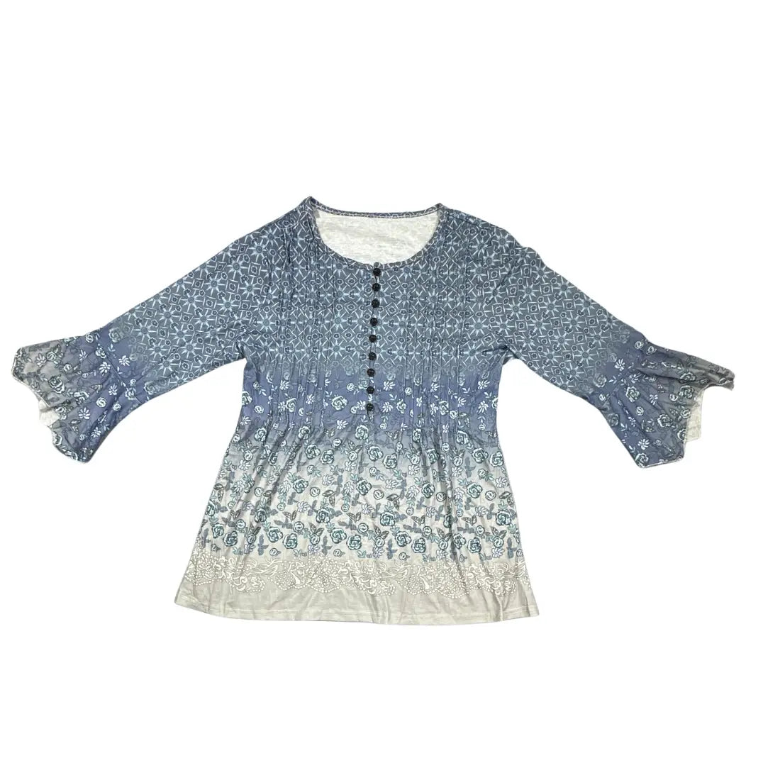 Unbranded Blue Floral Tunic-XL