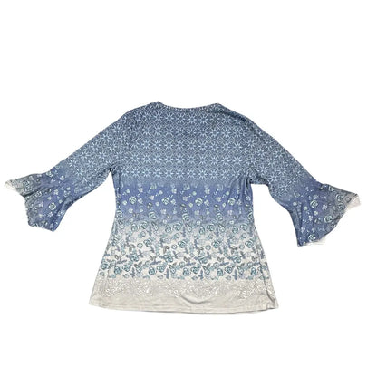 Unbranded Blue Floral Tunic-XL