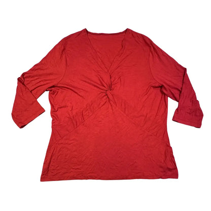 Unbranded Red Twist Front Top-XL