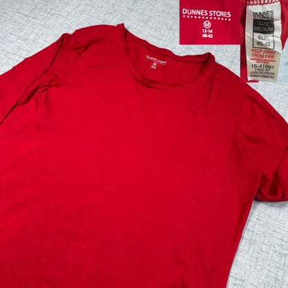 Dunnes Stores Red Women's T Shirt-M Activewear Gym Shirts