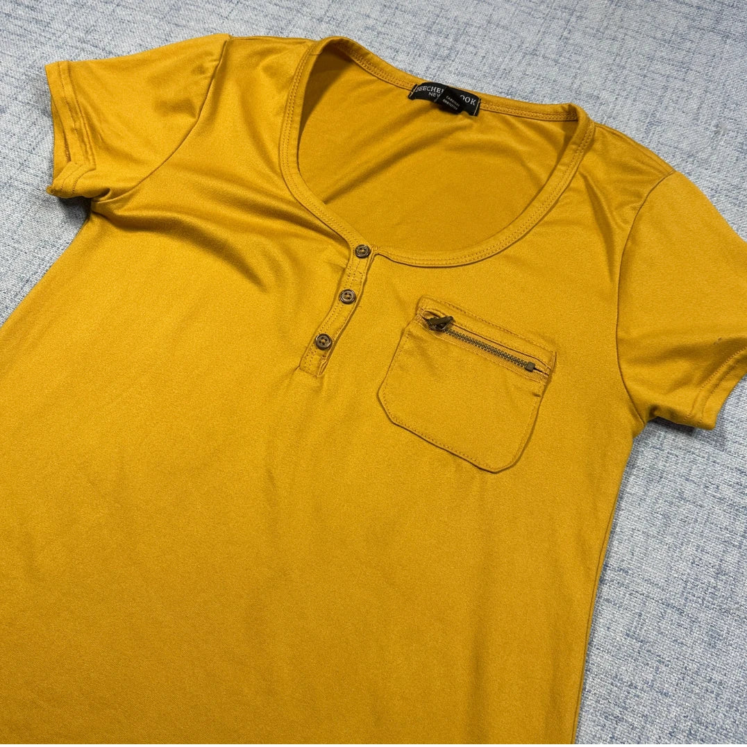 Beechers Brook Mustard Women's Top Zipper-S T Shirts