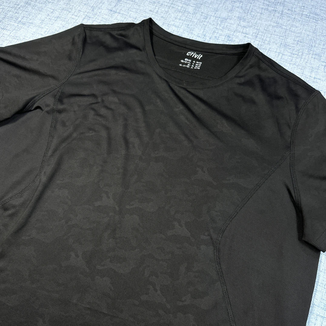 Crivit Black Women's T Shirt-XL Activewear Gym Shirts