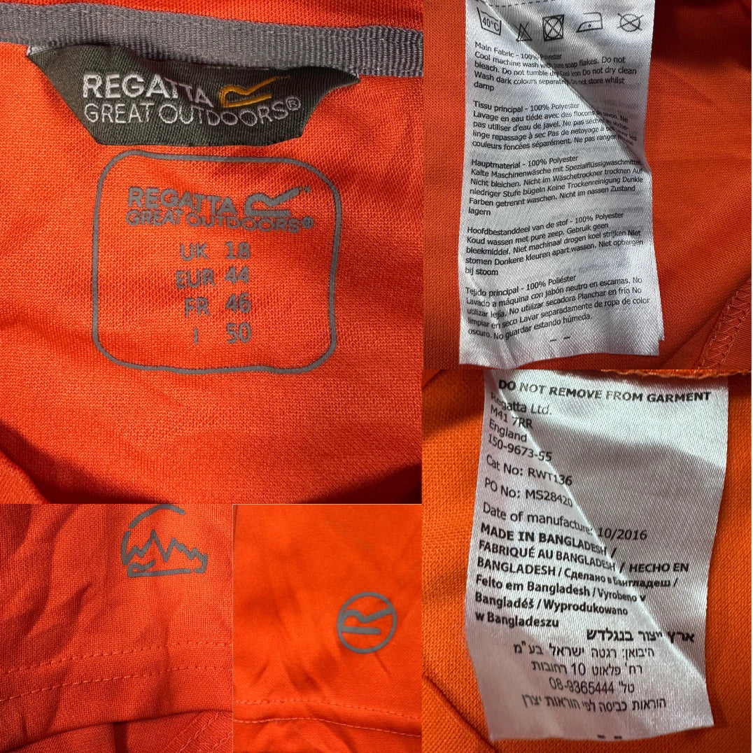 Regatta Orange Women's T Shirt-L Shirts