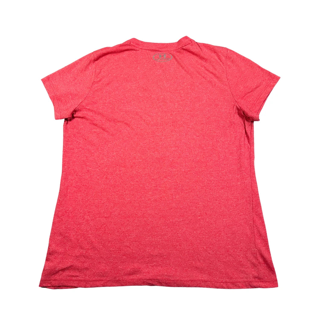 Under Armour Pink Women's T Shirt-L Activewear Gym Shirts