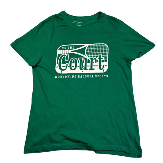 Primark Green Tennis Graphic Tee (L)