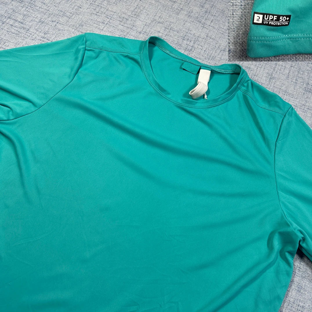 Unbranded Teal UPF 50+ Athletic Tee-L