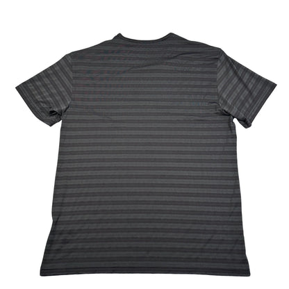 Unbranded Black Striped V-Neck Tee