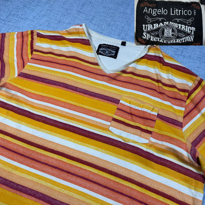 Angelo Litrico Striped Pocket Tee-2XL