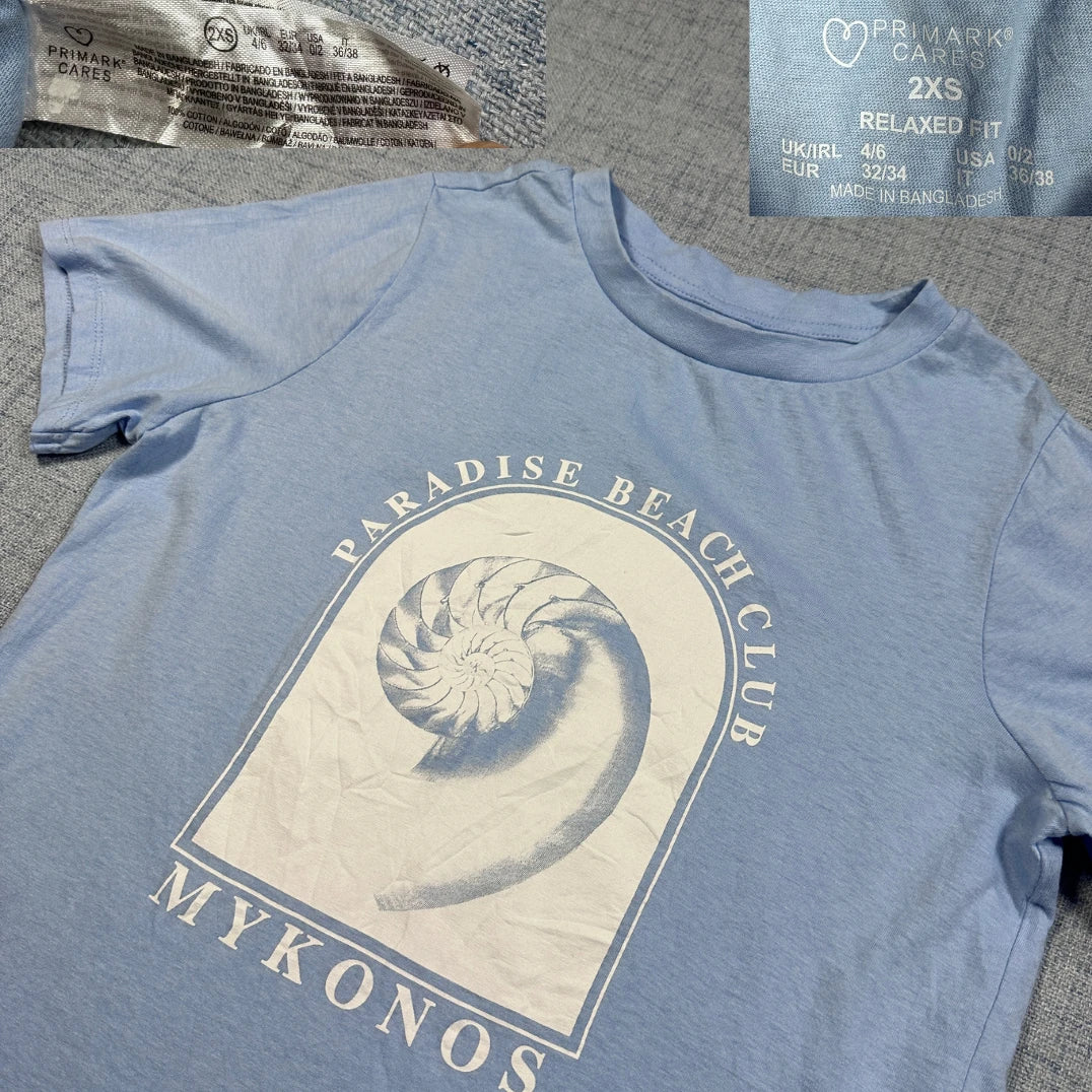 Primark Mykonos Beach Club Tee (2XS)