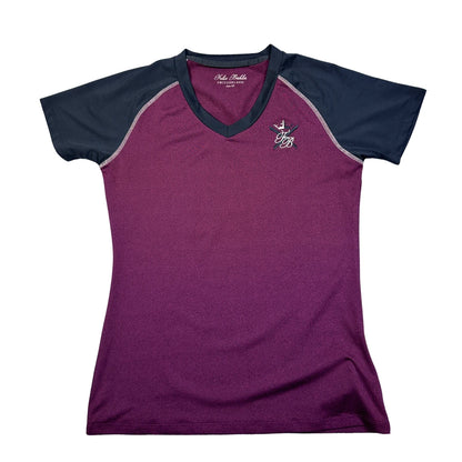 Felix Bühler Maroon Colorblock Sports Tee (M)