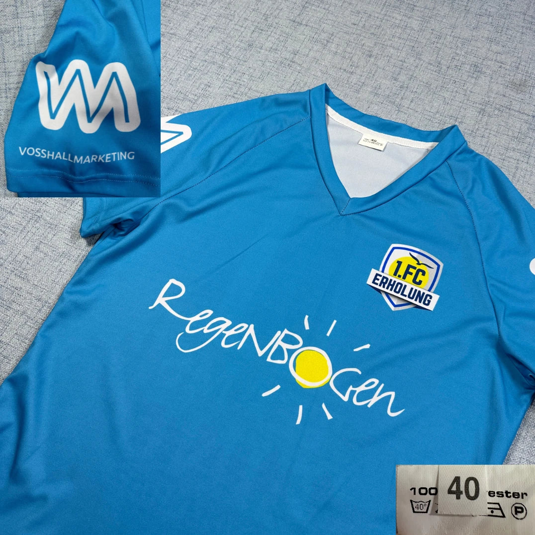 Unbranded Blue Football Jersey V Neck-M