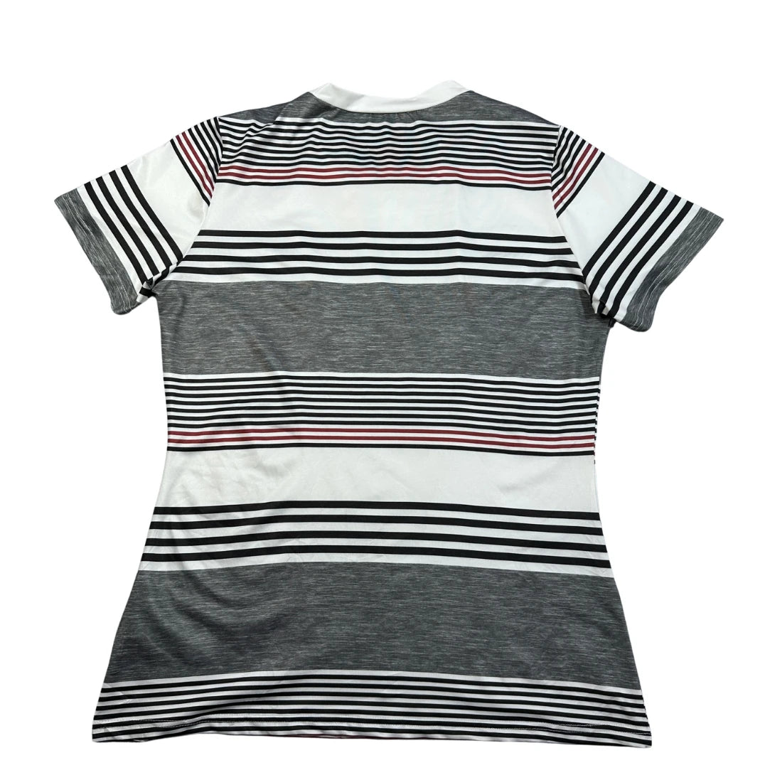 Unbranded Gray Striped T Shirt-L